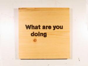 What are you doing - wood panel