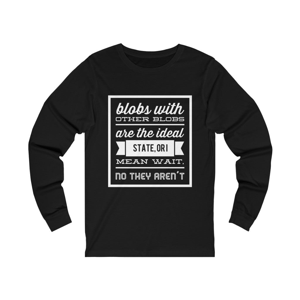 blobs with other blobs (white) - long sleeve