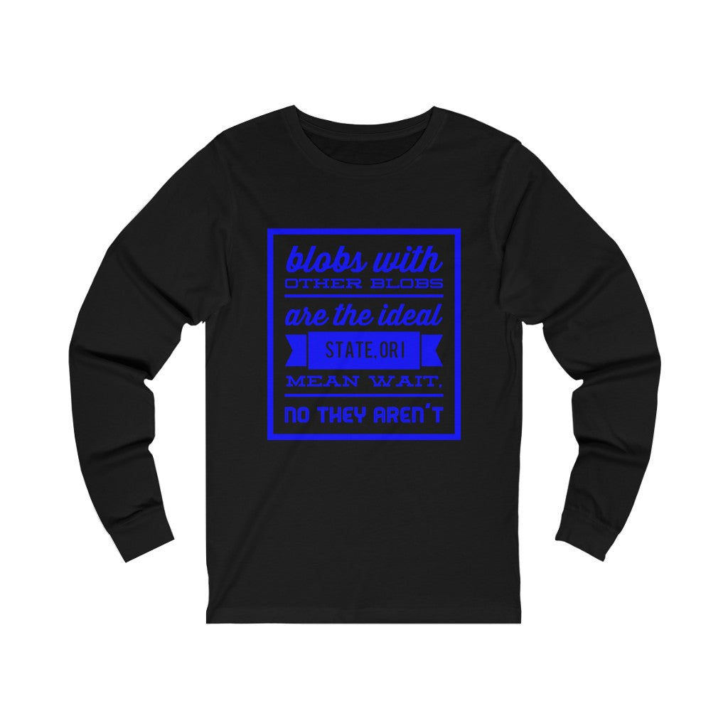 blobs with other blobs (blue) - long sleeve